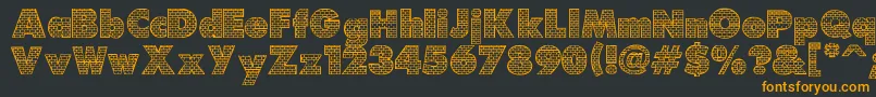 Bricks Font – Orange Fonts on Black Background