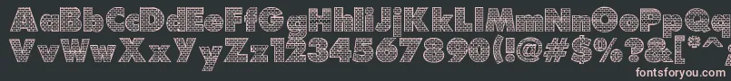 Bricks Font – Pink Fonts on Black Background