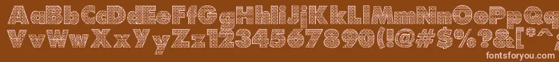 Bricks Font – Pink Fonts on Brown Background