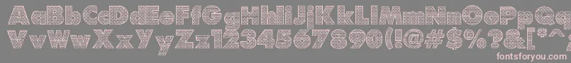 Bricks Font – Pink Fonts on Gray Background