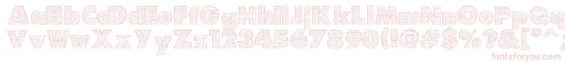 Bricks Font – Pink Fonts on White Background