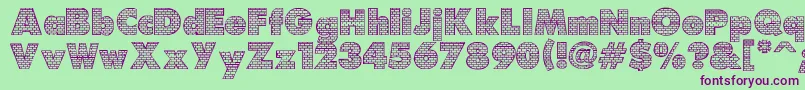 Bricks Font – Purple Fonts on Green Background