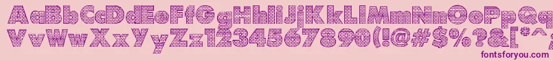 Bricks Font – Purple Fonts on Pink Background