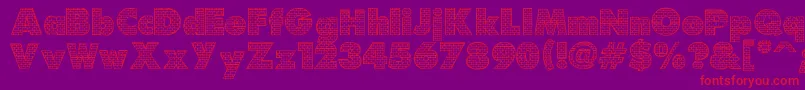Bricks Font – Red Fonts on Purple Background