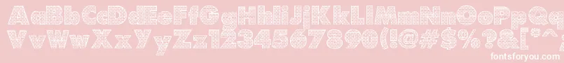 Bricks Font – White Fonts on Pink Background
