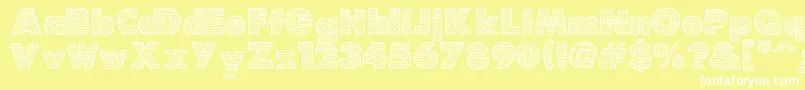 Bricks Font – White Fonts on Yellow Background
