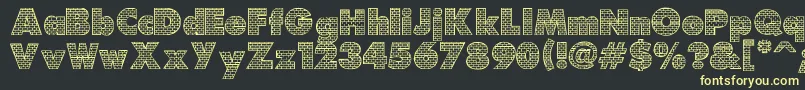 Bricks Font – Yellow Fonts on Black Background