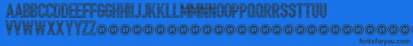 TrailerParkLaneInverted Font – Black Fonts on Blue Background