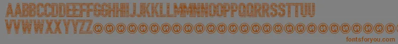 TrailerParkLaneInverted Font – Brown Fonts on Gray Background