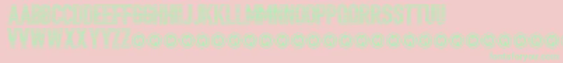 TrailerParkLaneInverted-Schriftart – Grüne Schriften auf rosa Hintergrund