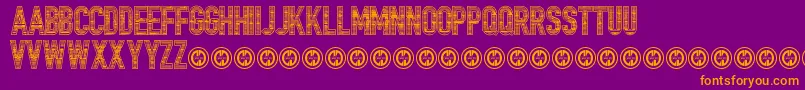 TrailerParkLaneInverted Font – Orange Fonts on Purple Background