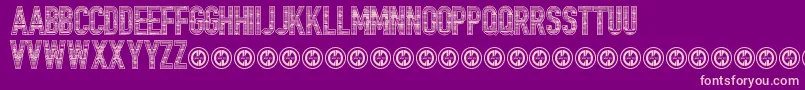 TrailerParkLaneInverted Font – Pink Fonts on Purple Background