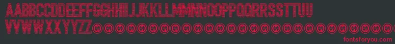 TrailerParkLaneInverted-Schriftart – Rote Schriften auf schwarzem Hintergrund