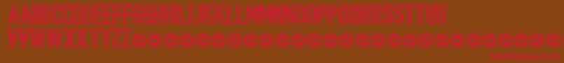 TrailerParkLaneInverted Font – Red Fonts on Brown Background