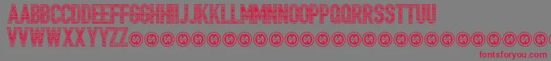TrailerParkLaneInverted Font – Red Fonts on Gray Background