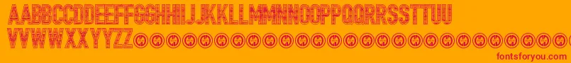 TrailerParkLaneInverted Font – Red Fonts on Orange Background