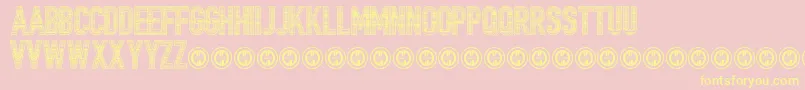 TrailerParkLaneInverted Font – Yellow Fonts on Pink Background