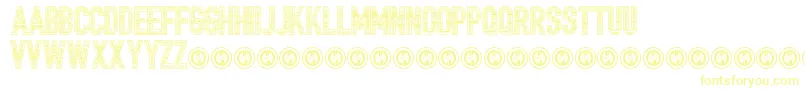 TrailerParkLaneInverted-fontti – keltaiset fontit