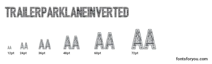 TrailerParkLaneInverted Font Sizes