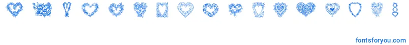 HeartsOfLime-Schriftart – Blaue Schriften