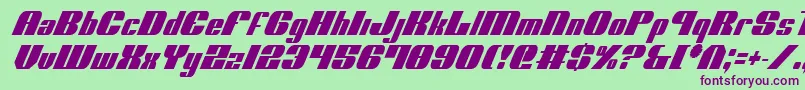Nolo Contendre Condital Font – Purple Fonts on Green Background