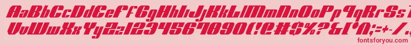 Nolo Contendre Condital Font – Red Fonts on Pink Background
