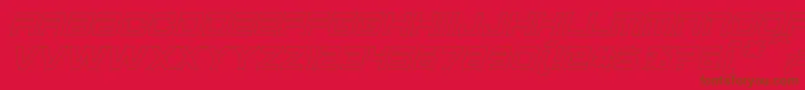 2015CruiserHollowBoldItalic Font – Brown Fonts on Red Background