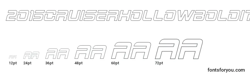 2015CruiserHollowBoldItalic Font Sizes