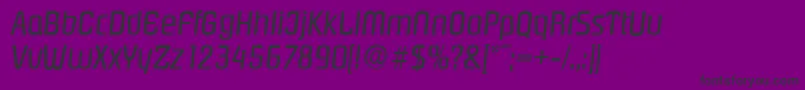 フォントPasadenaserialItalic – 紫の背景に黒い文字