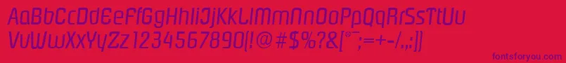 PasadenaserialItalic Font – Purple Fonts on Red Background