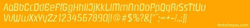 PasadenaserialItalic Font – Yellow Fonts on Orange Background