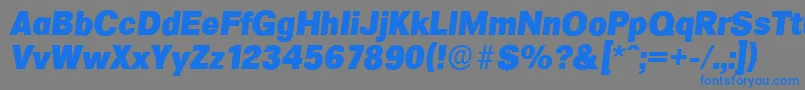 FormulaserialHeavyItalic Font – Blue Fonts on Gray Background