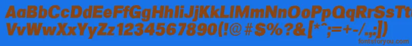 FormulaserialHeavyItalic Font – Brown Fonts on Blue Background