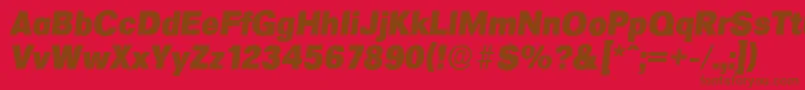 fuente FormulaserialHeavyItalic – Fuentes Marrones Sobre Fondo Rojo
