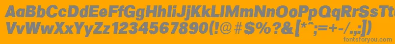 FormulaserialHeavyItalic Font – Gray Fonts on Orange Background