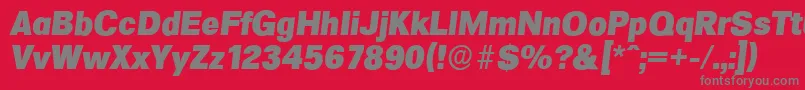 フォントFormulaserialHeavyItalic – 赤い背景に灰色の文字