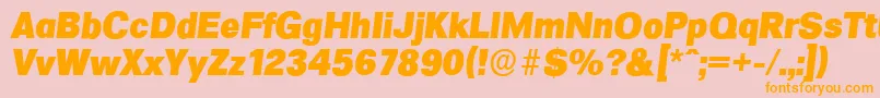 FormulaserialHeavyItalic Font – Orange Fonts on Pink Background