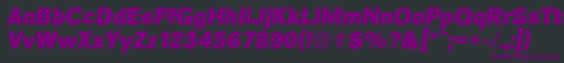 FormulaserialHeavyItalic Font – Purple Fonts on Black Background