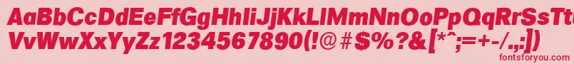 FormulaserialHeavyItalic-Schriftart – Rote Schriften auf rosa Hintergrund