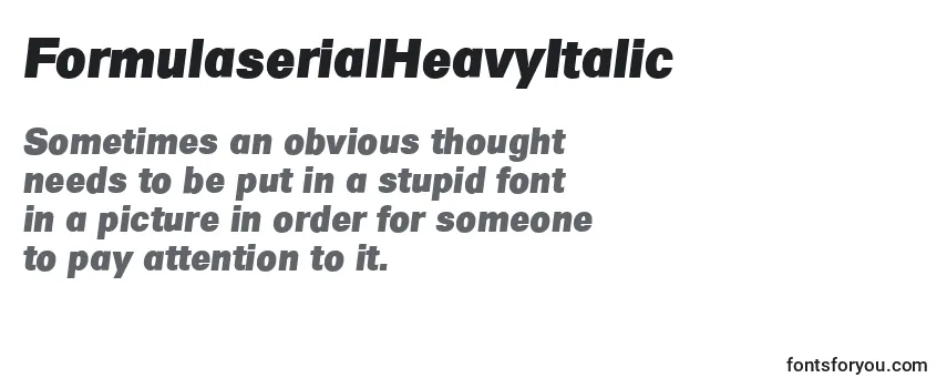 FormulaserialHeavyItalic Font