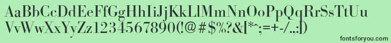 BodoniserialRegular Font – Black Fonts on Green Background