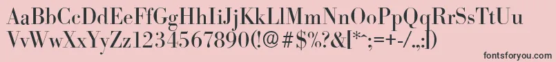 BodoniserialRegular Font – Black Fonts on Pink Background