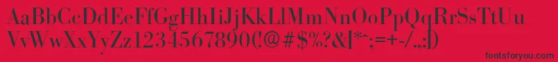 BodoniserialRegular Font – Black Fonts on Red Background