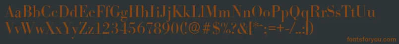 BodoniserialRegular Font – Brown Fonts on Black Background