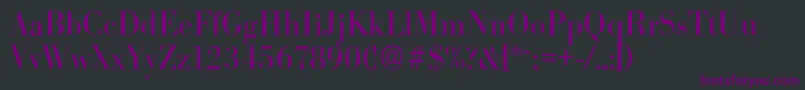 Шрифт BodoniserialRegular – фиолетовые шрифты на чёрном фоне