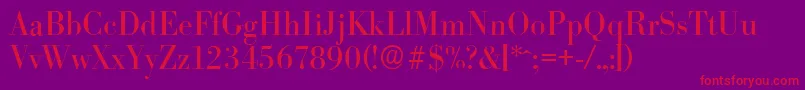 BodoniserialRegular Font – Red Fonts on Purple Background