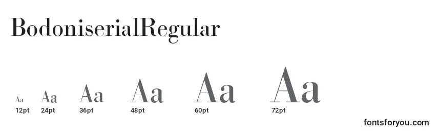 Größen der Schriftart BodoniserialRegular