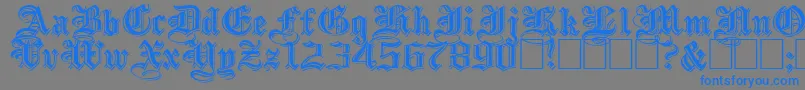 EmbossedBlackWide Font – Blue Fonts on Gray Background