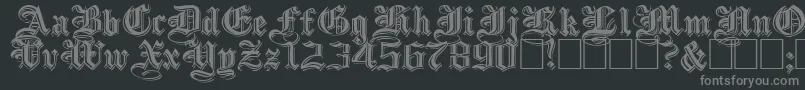 EmbossedBlackWide Font – Gray Fonts on Black Background