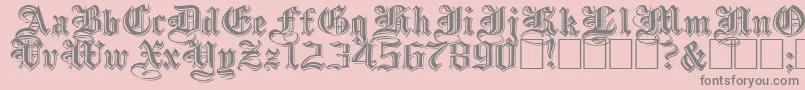 More about EmbossedBlackWide Font EmbossedBlackWide Font – Gray Fonts on Pink Background